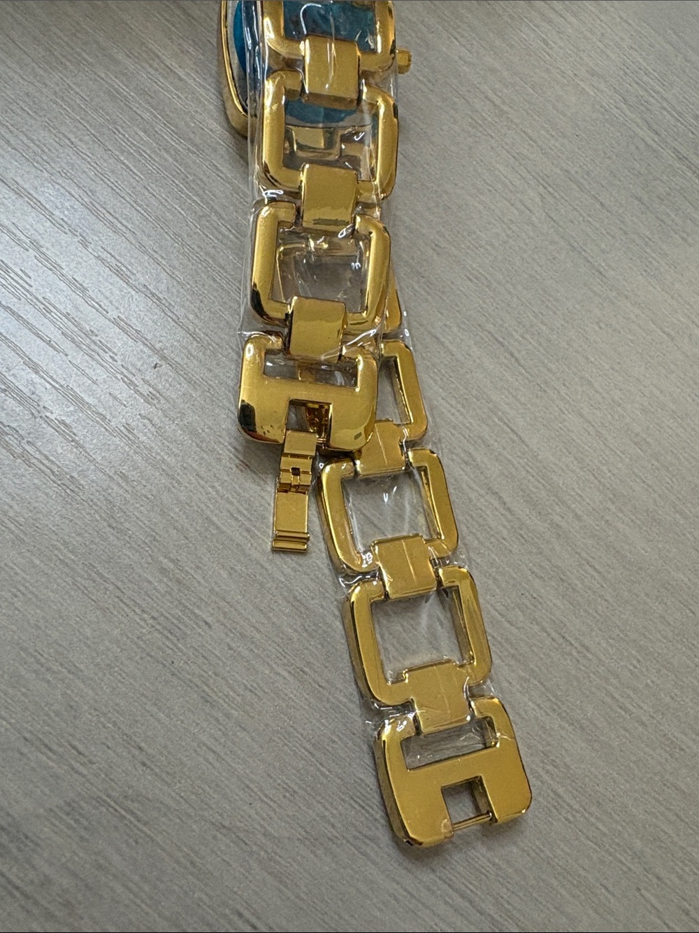 Gold-Tone Square Link Women's Watch - Picture 6 of 6